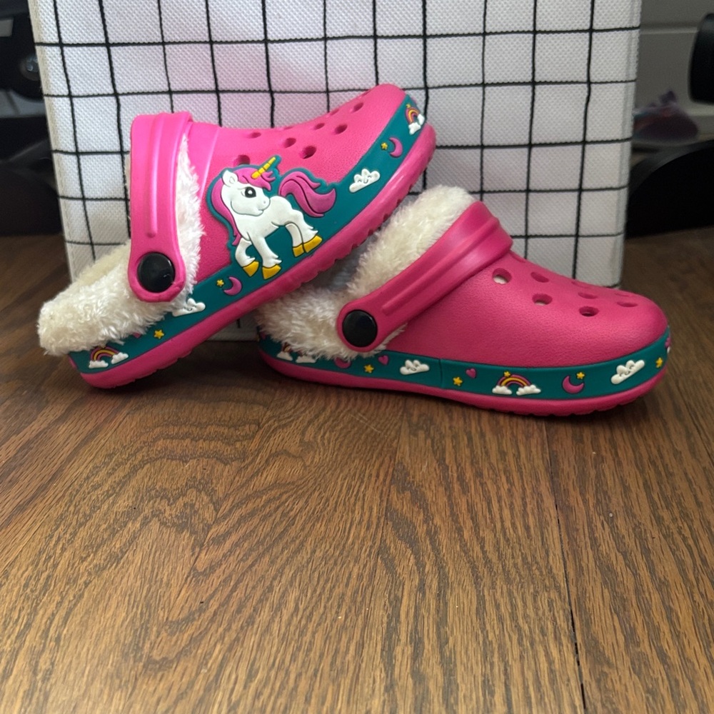 Pink Unicorn Kids Clogs